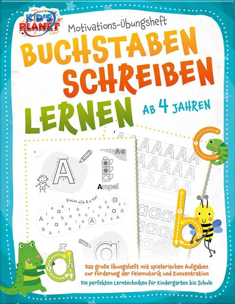 Portada del libro: Buchstaben schreiben lernen ab 4 Jahren