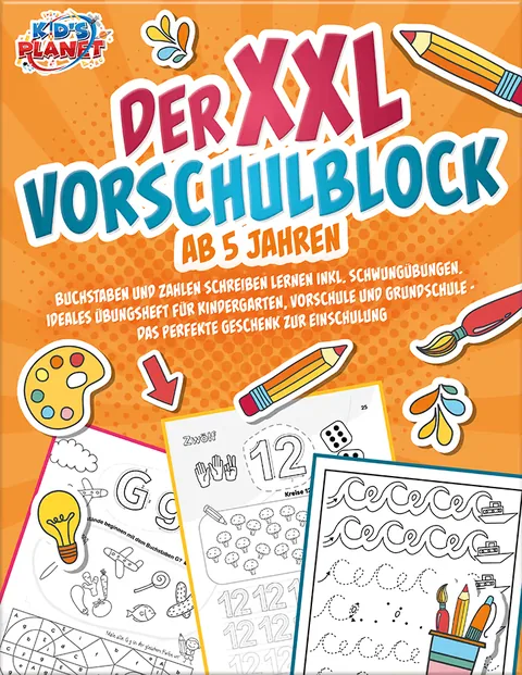 Couverture du livre : Der XXL-Vorschulblock ab 5 Jahren
