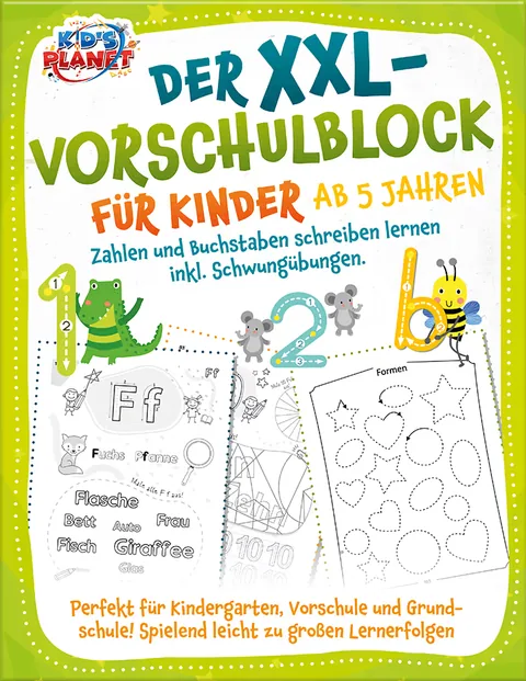 Portada del libro: Der XXL-Vorschulblock für Kinder ab 5 Jahren