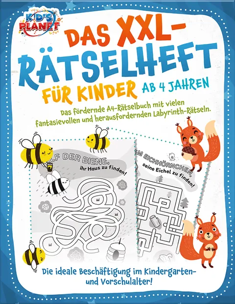 Portada del libro: Das XXL-Rätselheft für Kinder ab 4 Jahren