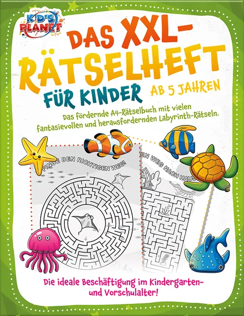 Portada del libro: Das XXL-Rätselheft für Kinder ab 5 Jahren