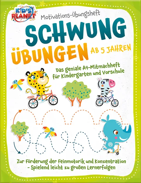 Portada del libro: Motivations-Übungsheft! Schwungübungen ab 5 Jahren