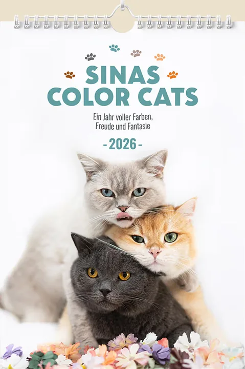 Book cover: Sinas Color Cats - Ein Jahr voller Farben, Freude und Fantasie