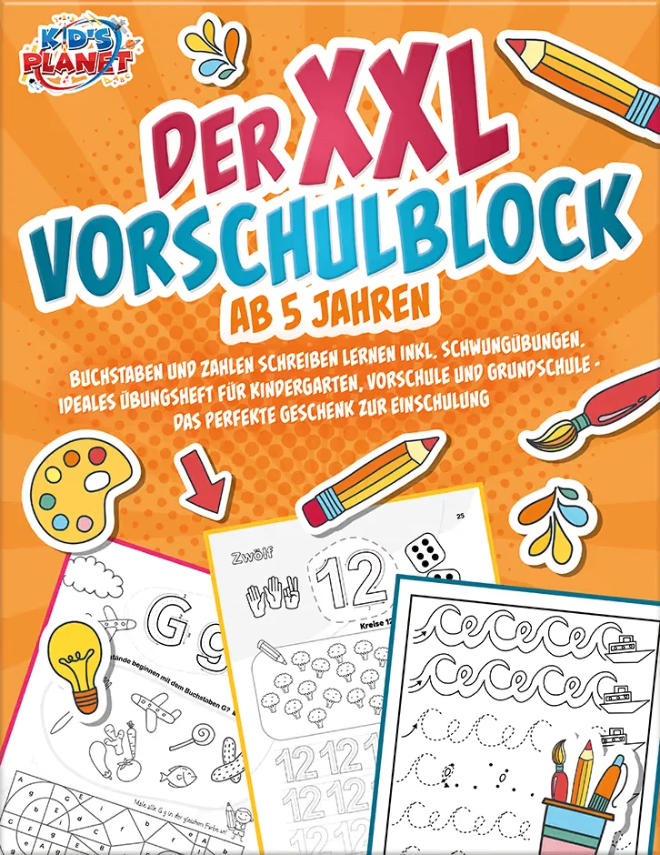 Couverture du livre : Der XXL-Vorschulblock ab 5 Jahren
