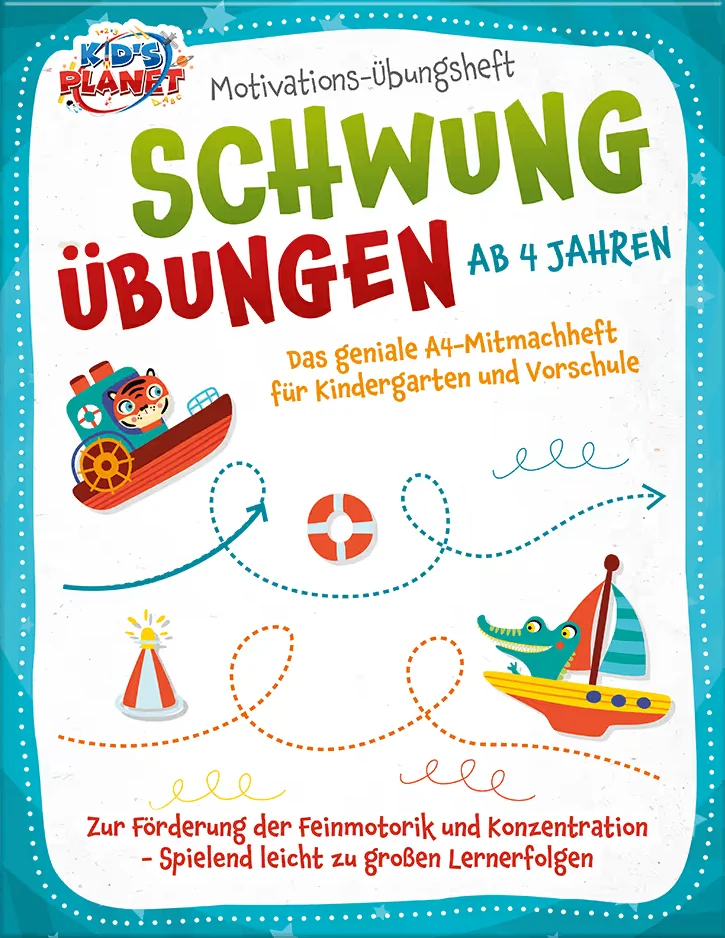 Couverture du livre : Motivations-Übungsheft! Schwungübungen ab 4 Jahren